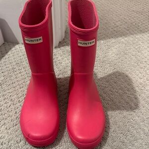 Hunter Kids Bright Pink Rain Boots